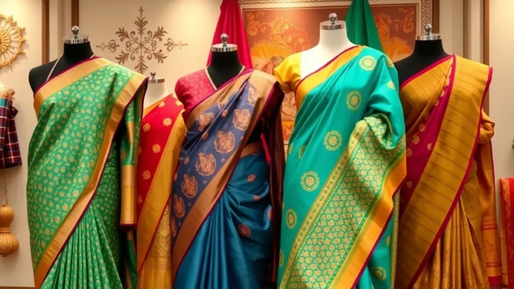 Traditional captions for heritage sarees.