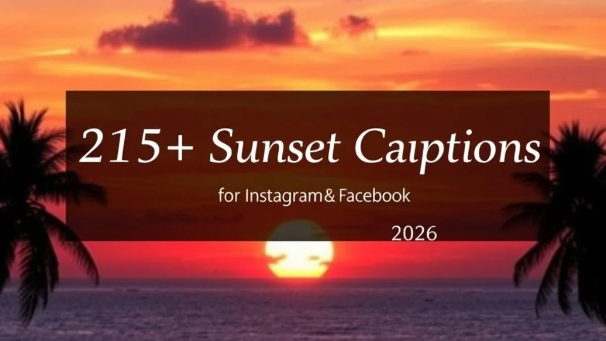 215+ Sunset Captions for Instagram & Facebook (2026)
